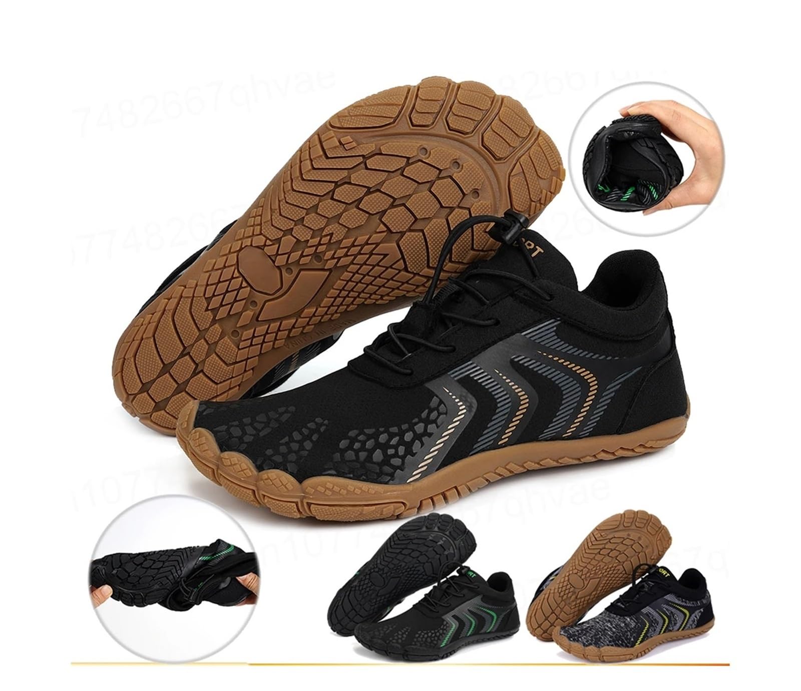 Escarpines Zapatos acuáticos Unisex for Deportes, Zapatillas de natación for Buceo, Playa al Aire Libre, Calzado Descalzo for Gimnasio y Yoga, Zapatos Senderismo for Hombres Mujeres