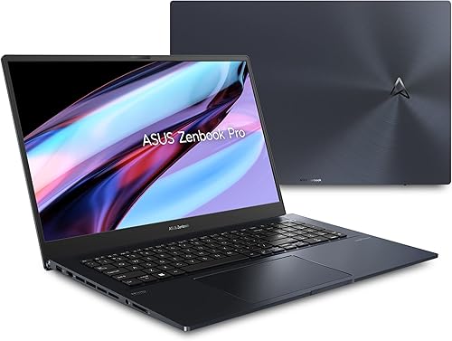ASUS Portátil Zenbook Pro 17, pantalla validada Pantone de 17.3", CPU AMD Ryzen 7 6800H, gráficos AMD Radeon, 8 GB de RAM, SSD de 512 GB, WiFi 6E,