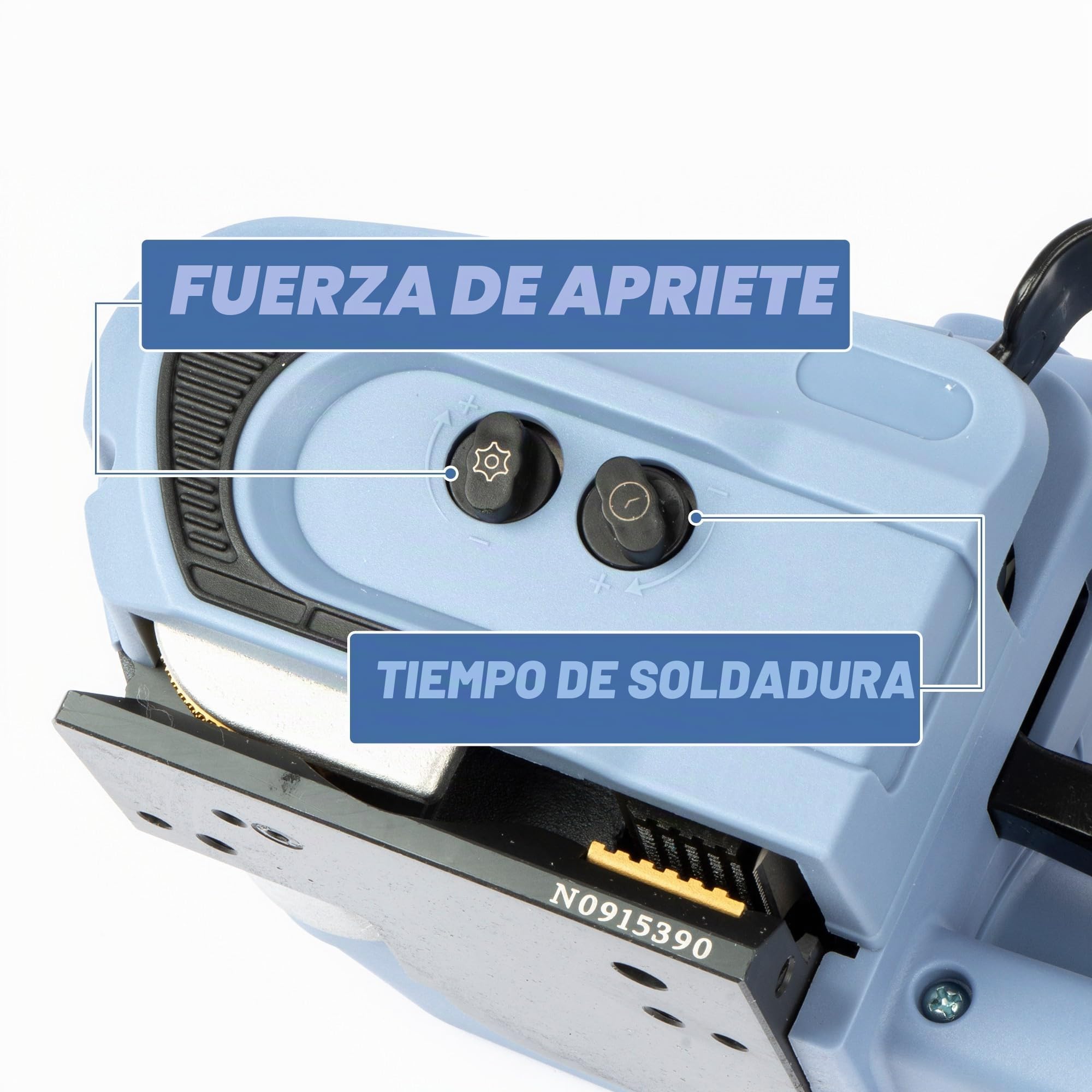U.S. Solid Flejadora eléctrica con 2 piezas batería 4000 mAh, para cintas de PP PET de 13-16 mm, máquina de flejado automático para paletas de cartón