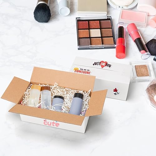 Vista 21 de Paquete de 40 cajas de envío pequeñas de 8 x 6 x 6 pulgadas, cajas de correo de cartón corrugado blanco para envío, embalaje de pequeñas empresas