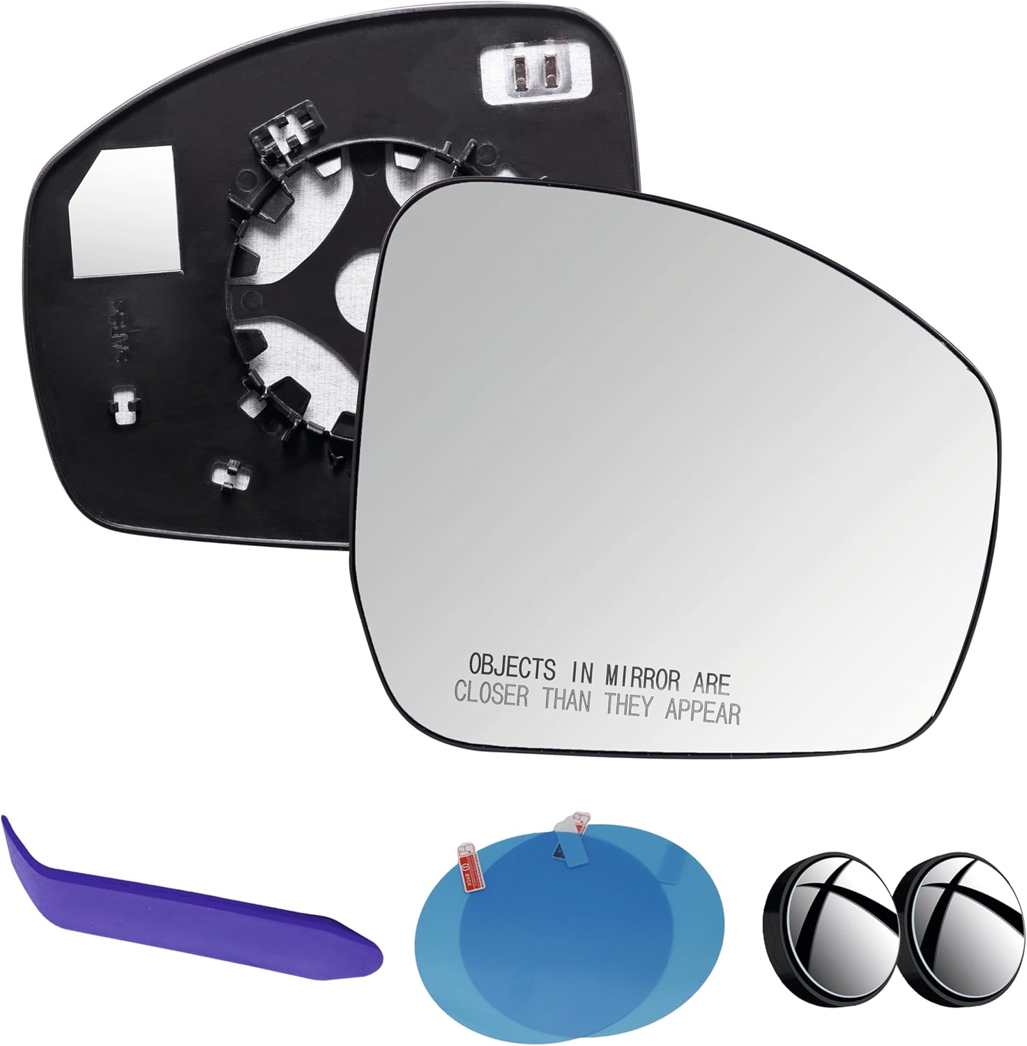 EAP Passenger Side Mirror Glass Compatible with Land Rover Range Rover 2013-2022, Range Rover Sport 2014-2022, Discovery 2017-2023, Heated Without Auto Dimming, Blind Spot, LR035066
