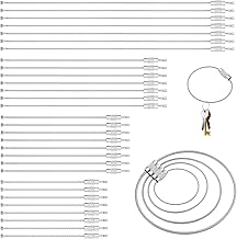 30pcs 11/15/20/25cm Soft Stainless Steel Key Rings with Screw Clasps for Luggage Tags Keys
