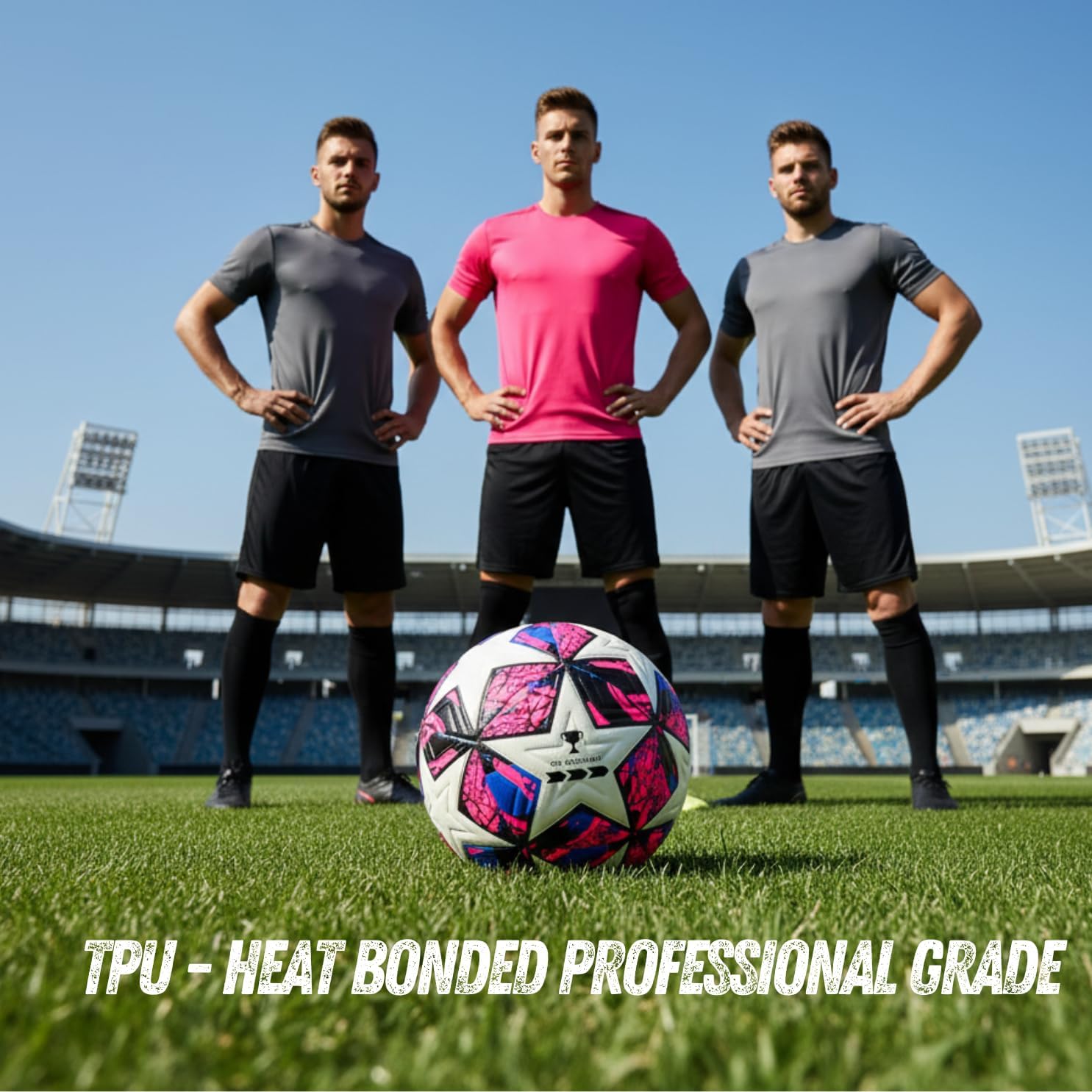Soccer Ball Size 4. GX Soccer Champions Soccer Ball. Professional Grade PU Durable Material.