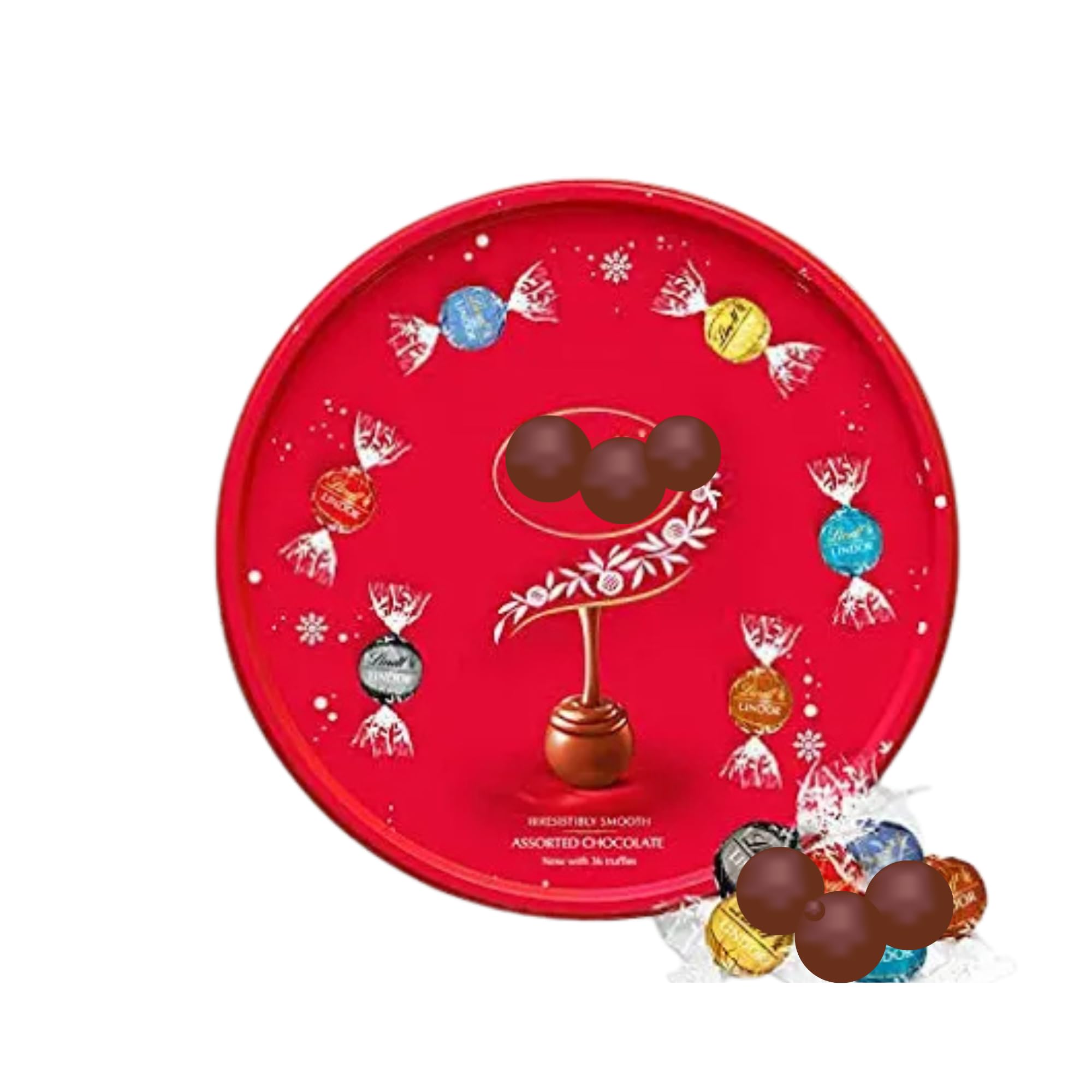 Sponsored Ad – Assorted Lindt Chocolates Gift Tin Chocolate Gift - Selection of Milk, White & Dark Chocolate Truffles Tin 450g - With thank you sticker - Christmas Treats For Women - Couples Gift - Secret Santa