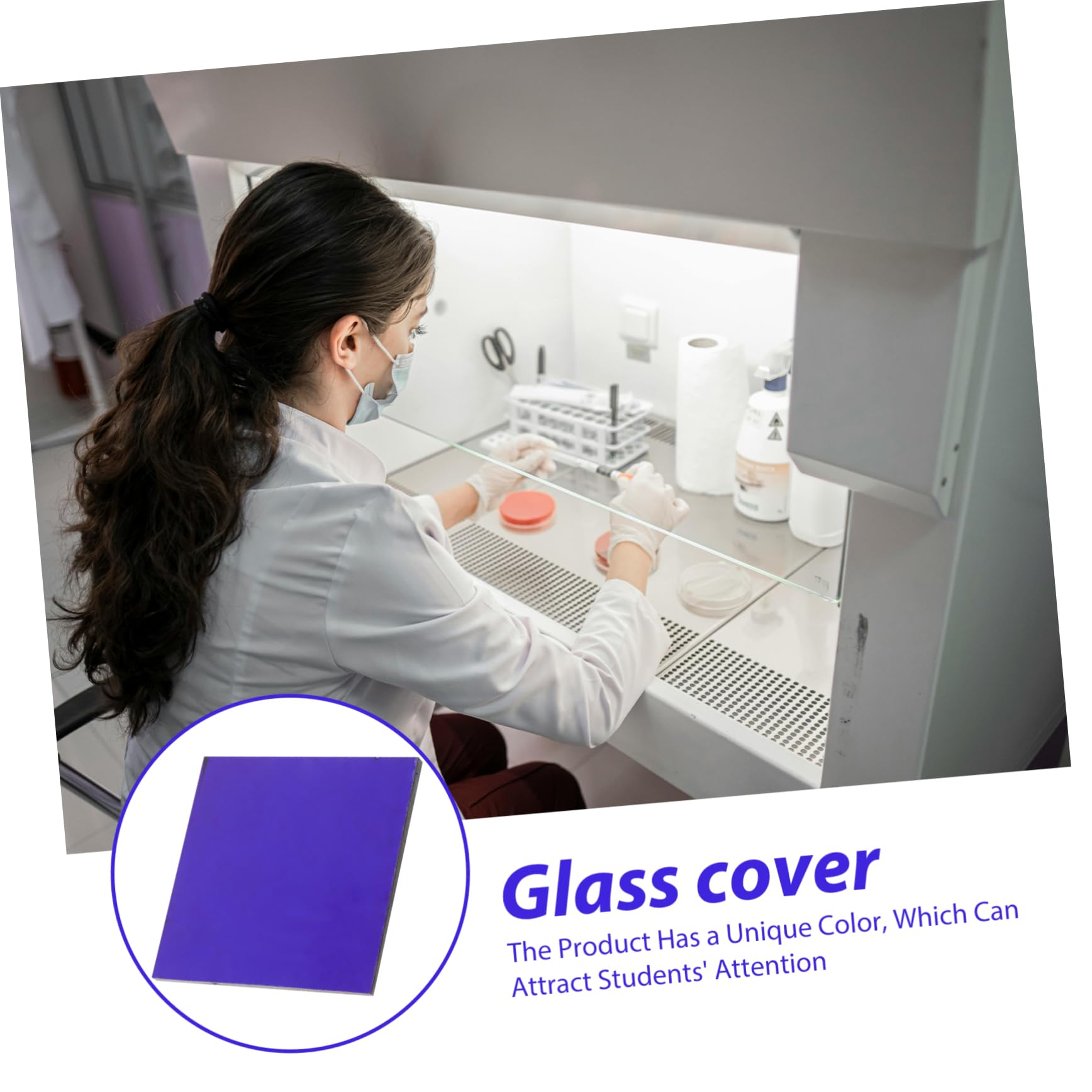 SOLUSTRE 3x Kobaltglasplatte 5,5cm - Chemie Experimentierglas Für Flammenfarbreaktion