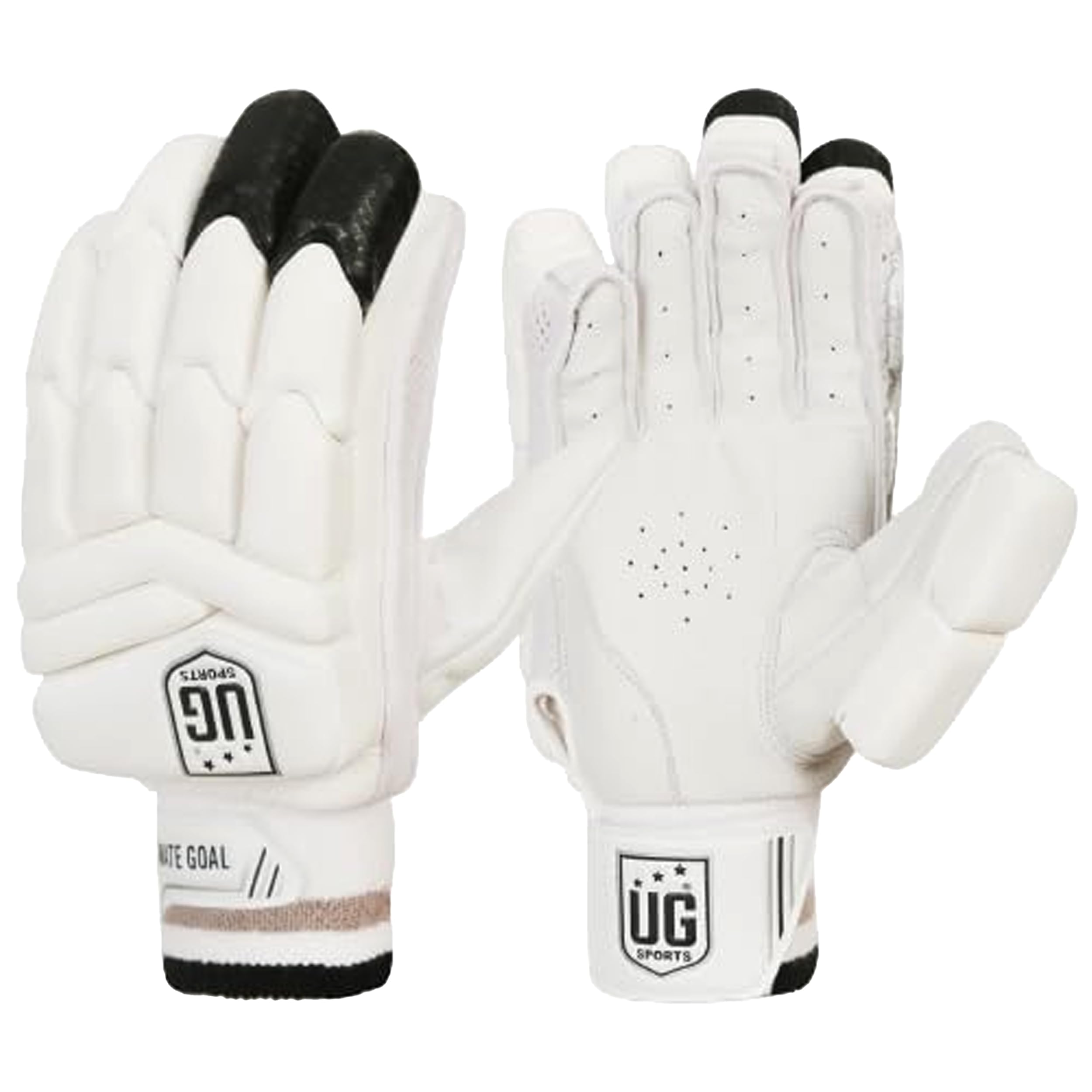 UG Sports Super Black Batting Gloves | Lightweight Cricket Batting Gloves| Ergonomically Designed | Black and White Batting Leather Gloves for Adult|Cricket Gloves…-image-49