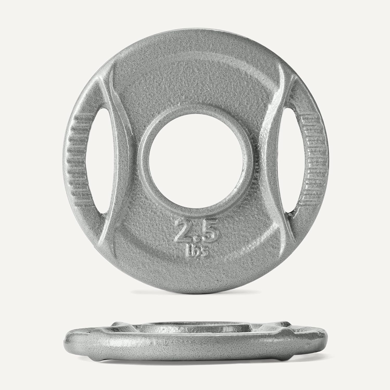 Amazon Basics 2-Inch Olympic Grip Weight Plates, Cast Iron, for Powerlifting, CrossFit & Strength Training