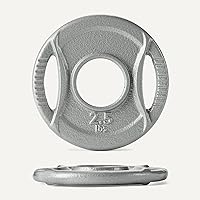 Vista 5 de Yaxa Basics 2-Inch Olympic Cast Iron Grip Weight Plates