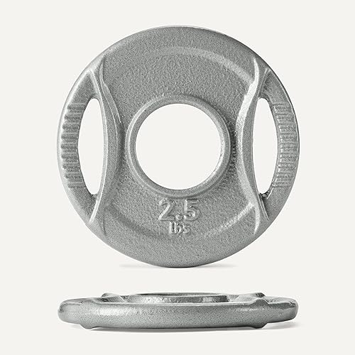 Miniatura 5 de Tienda Basics 2-Inch Olympic Cast Iron Grip Weight Plates