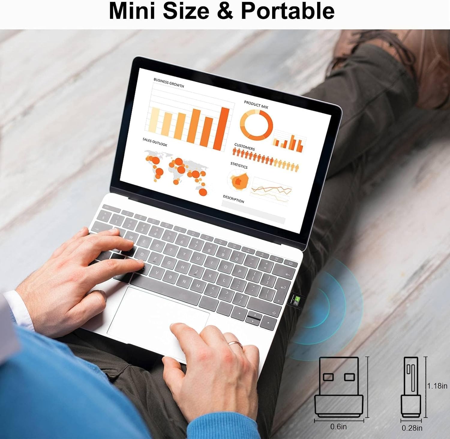 600Mbps WiFi Adapter for Laptop, Driver Free Dual Band USB Wireless Network Adapter for Desktop PC Gaming, High Speed Mini WiFi Dongle Stick Adaptateur WiFi, Plug&Play, Compatible with Windows OS - Image 7