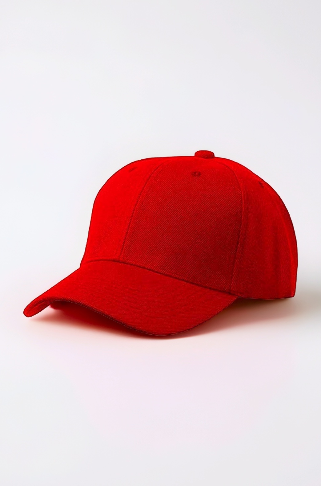 Boy's Cotton Adjustable Baseball Cap (Red, Free Size)