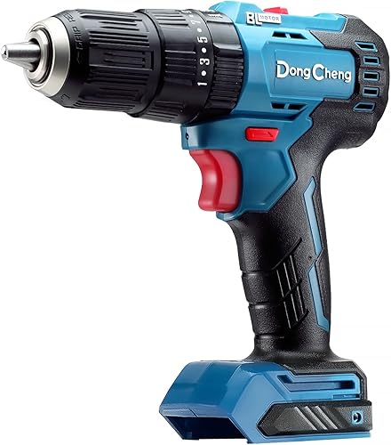Dong Cheng - Taladro de impacto inalámbrico sin escobillas de 20 V, 443 pulgadas/libras, 27000 RPM, portabrocas de metal sin llave de 13 mm,