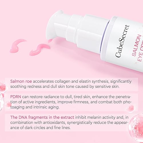Miniatura 5 de Salmon DNA PDRN Pink Peptide Eye Serum Tratamiento Hidratante  Restaura la elasticidad y la luminosidad de la piel  Unifica el tono de la piel y el
