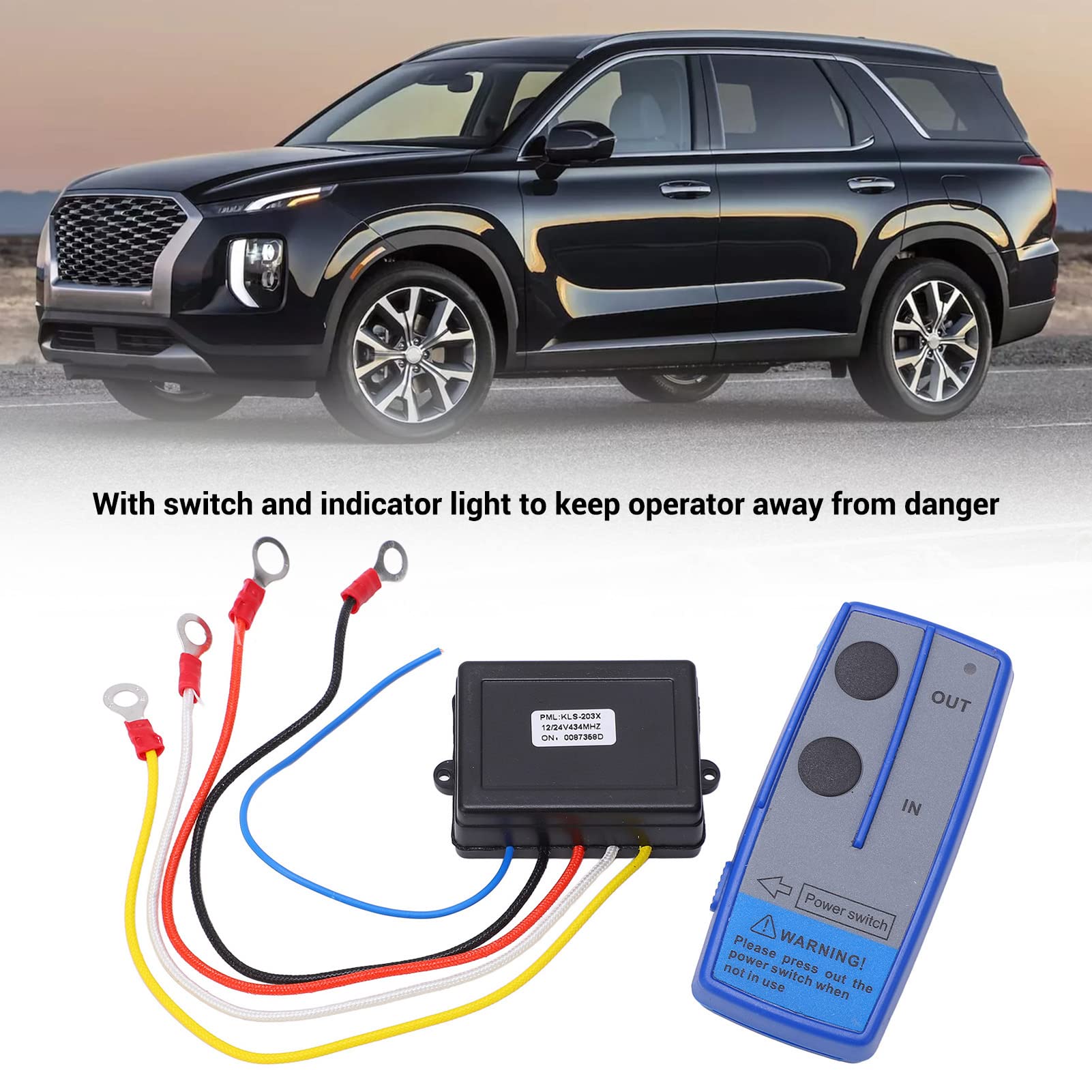 Telecomando ATV Camion Tbest Kit Telecomando Wireless Per Verricello - Ricevitore 12V/24V Universale Blu Ricevitore Verricello Con Anti-interferenza