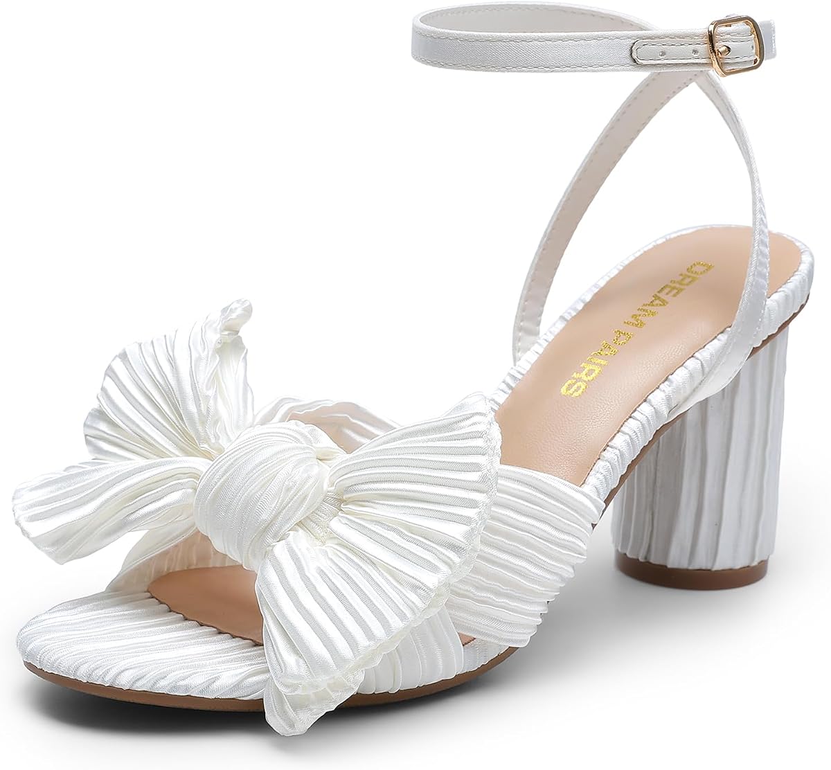 DREAM PAIRS Women's Bow Knot Heeled Sandals