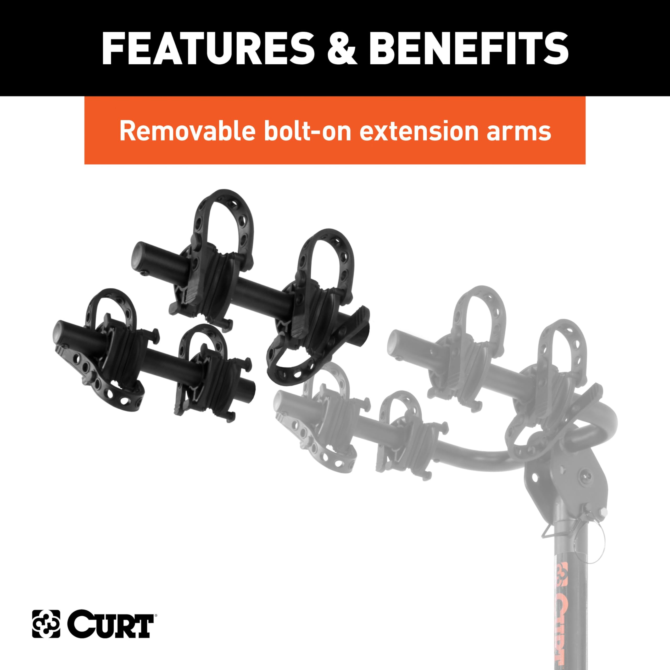 Amazon.com: Curt 18030 Extendable Dual-Arm Bike Rack : Sports 