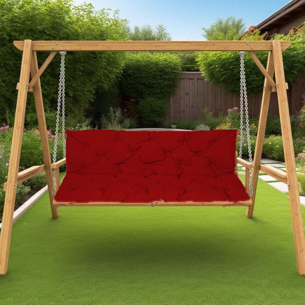 Coussin de balancelle de rechange rouge pour réparer une assise usée ou inconfortable