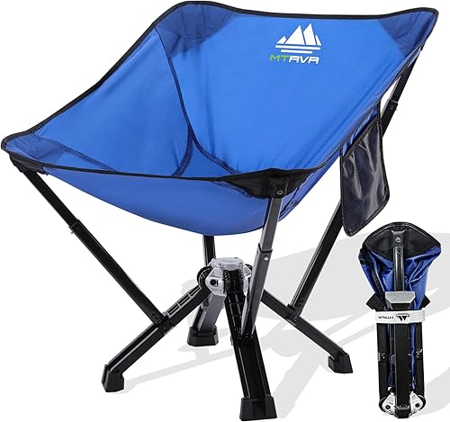 Silla plegable compacta resistente para adultos, soporta 600 libras, silla de campamento fácil de abrir, aluminio reforzado, pies de goma gruesos,