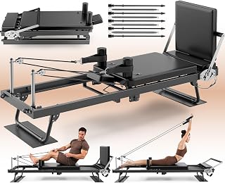 Foldable Pilates Reformer Machine with Springs