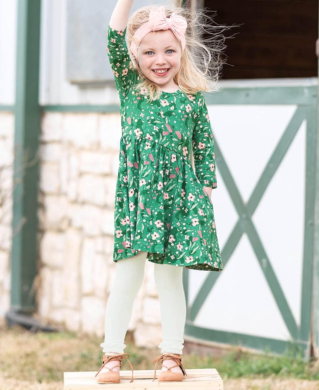 RuffleButts Baby/Toddler Girls Footless Ruffled Tights - Image 2