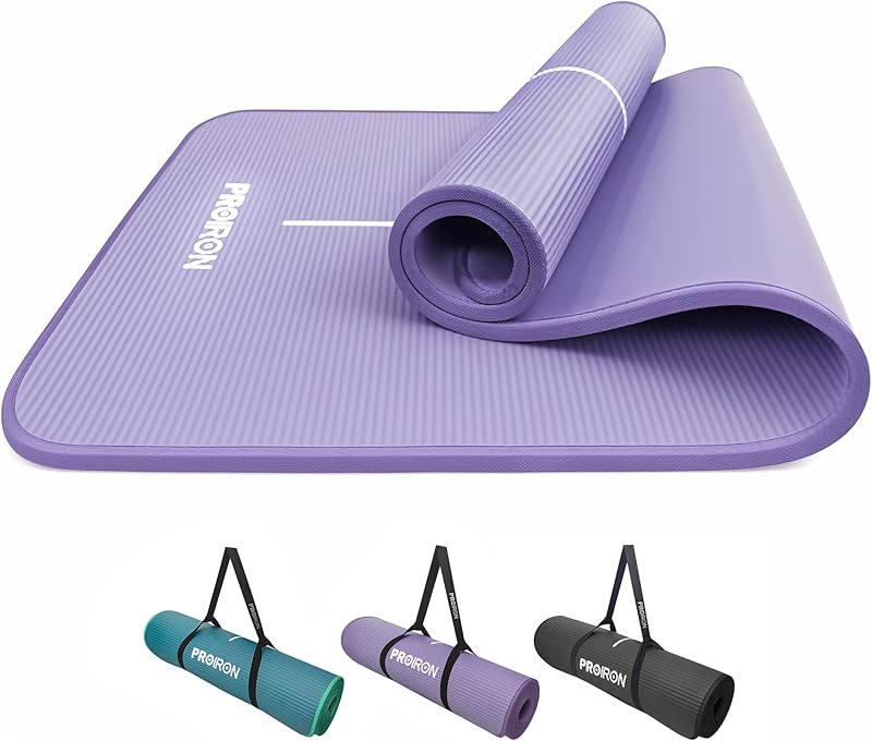 PROIRON Tapis de Yoga Epais 10MM/15MM,Antidérapant Tapis d'exercice Fitness,Tapis de Gymnastique pour Yoga Pilates Gym Exercices Sport Camping Voyage