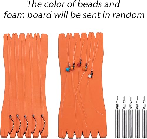 Miniatura 4 de THKFISH Fishing Ready Tied Rigs Drop Shot Rig with Wacky Rig Hooks Drop Shot Weights Swivel Wire Leader Line Rigs Bass Fishing Rigs 5PCS