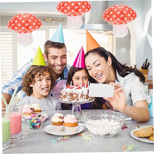 Miniatura 3 de Faroles artificiales de hongos, paquete de 2 unidades, decoración de papel grande de 8 pulgadas para fiestas, baby shower