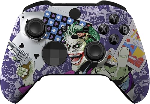 eXtremeRate Clown Cards - Cubierta de placa frontal de repuesto para Xbox One Elite Controller Series 2 (modelo 1797), carcasa frontal suave al