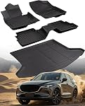 for Mazda CX5 Floor Mats: 2017-2025 All-Weather TPE Rubber Waterproof Floor Liner & Trunk Mat for Mazda CX-5 2025 2024 2023 2022 2021 2020 2019 2018 2017 Front Rear Car Mats Accessories
