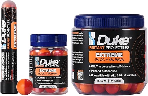 Miniatura 5 de Duke Extreme - Proyectiles de pimienta de calibre .68 no letales (25 unidades)