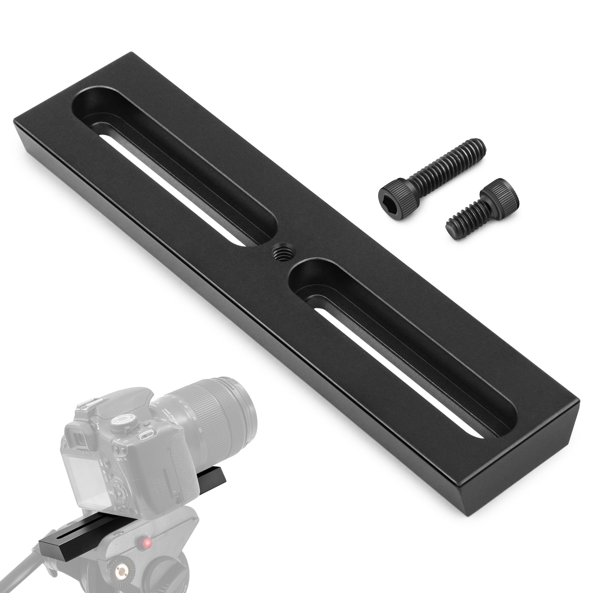 Astromania Dovetail Mounting Plate, 180mm Improve Vixen Style Dovetail Rail Plate Inlcude Screws with 1/4"-20 Photo Thread, Telescope Accessories