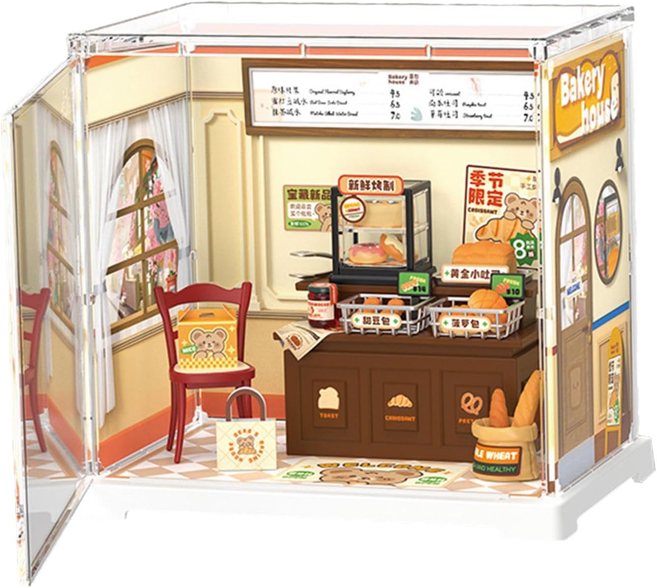 ミニチュアハウスキット、ミニハウス構築キット, ビスタプリントタイニーハウスクラフト, 家具とアクセサリー付きのタイニーハウスおもち