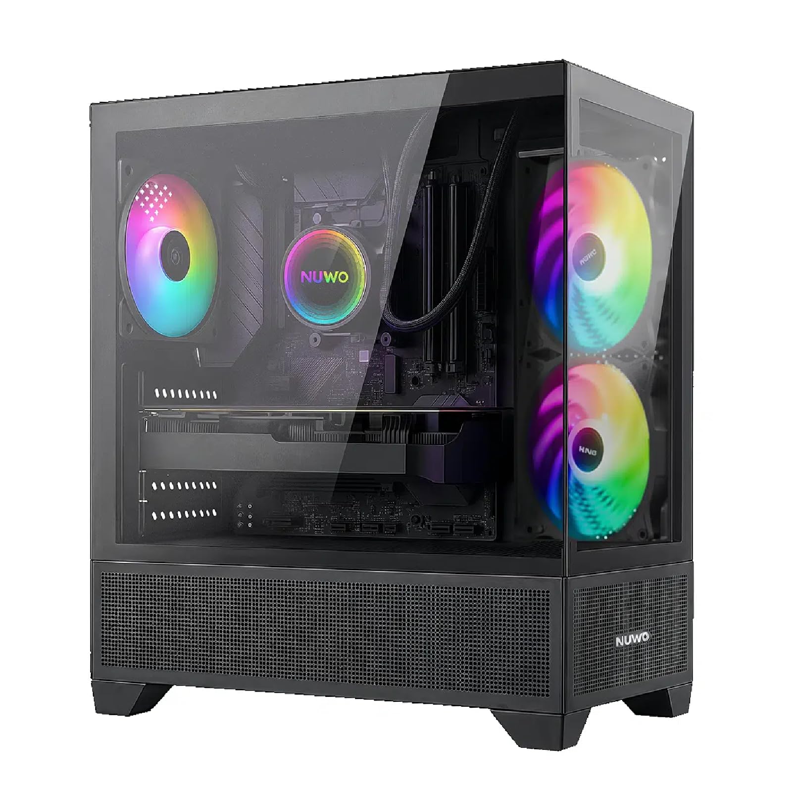 Keydo PC Gaming Fisso Desktop Ryzen 7 5700X | RX 7600 8GB | 32GB DDR4 | SSD 1TB NVMe | Raffreddamento a Liquido ARGB 120mm | Windows 11 Pro | Computer Gaming ARGB – SK-7
