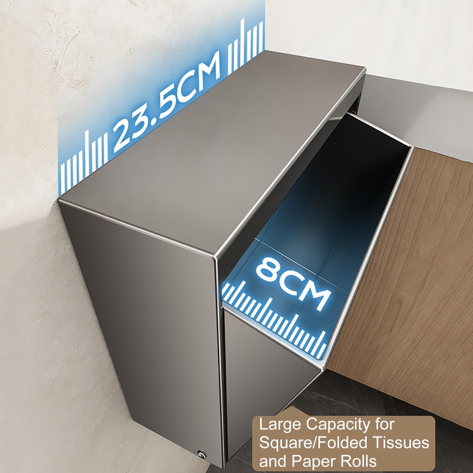 Dispenser Carta Asciugamani, Dispenser Carta Igienica, Porta Carta Igienica Metallo, Portacartaigienica Bagno, Porta Carta Igienica da Muro(White)