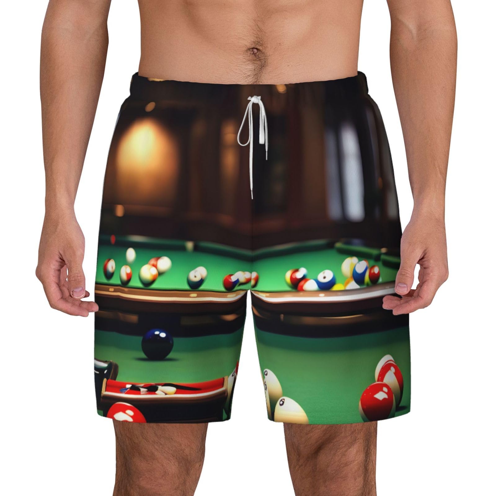 Short de bain pour homme léger et imprimé billard original pour la plage - 8