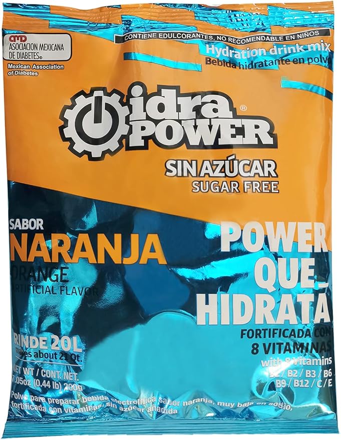 Idrapower, electrolitos, sin azúcar, suero hidratante, rinde 20 litros ...
