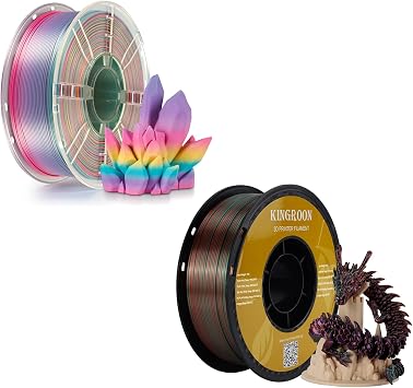 Silk PLA Filament 1.75mm & Rainbow PLA Triple Color