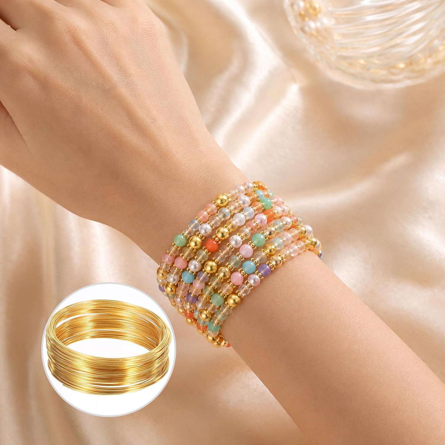 100 Loops Memory Wire for Jewelry Making,Memory Wire for Bracelets