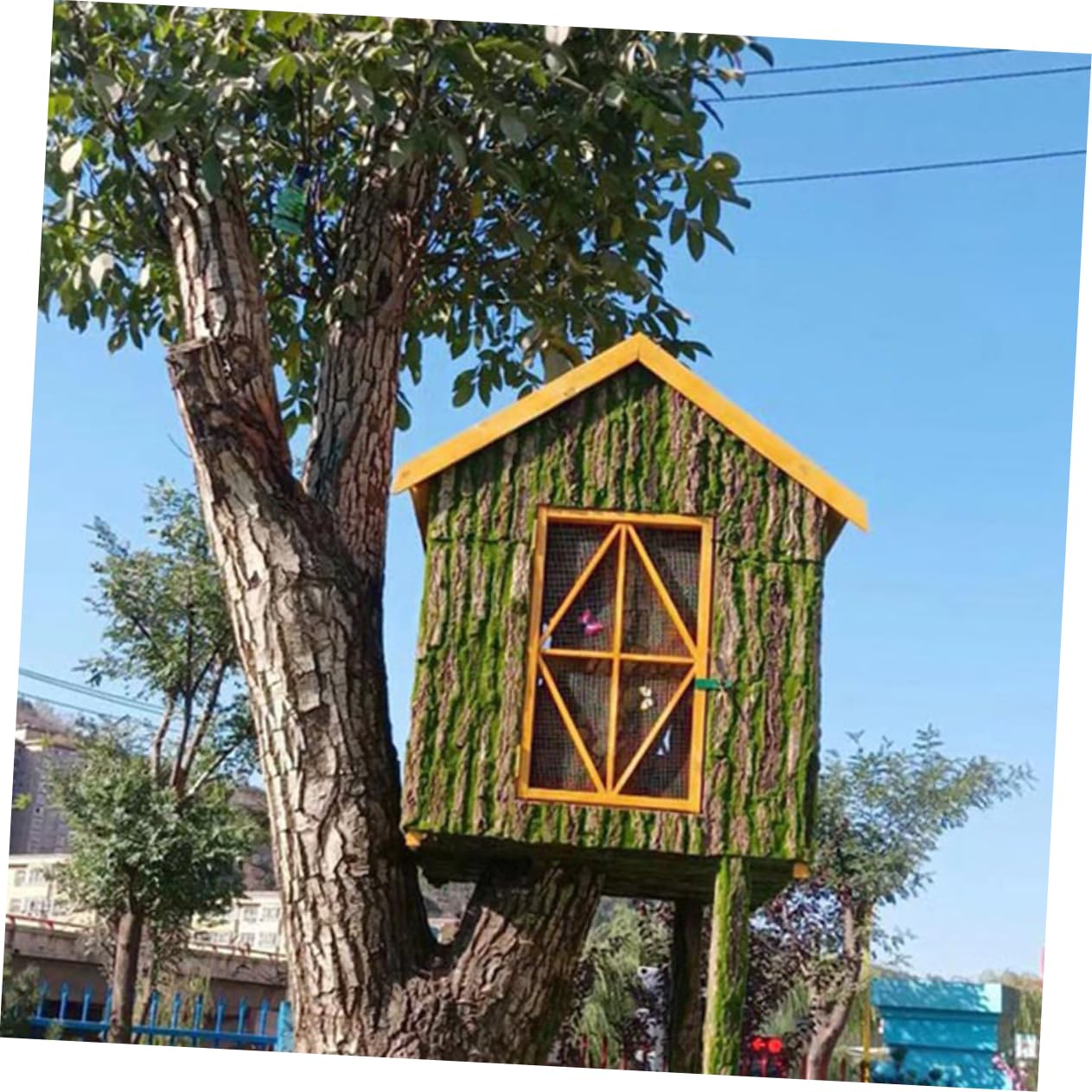 Yardenfun Aquarium Décor Background Board Reptile Terrarium Decor Vivid Landscape Bark for