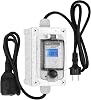 Mobile digital electricity meter for socket 230 V 60 A outdoor meter with IP67 waterproof storage in case of power failure and one-button reset for caravans outdoor households