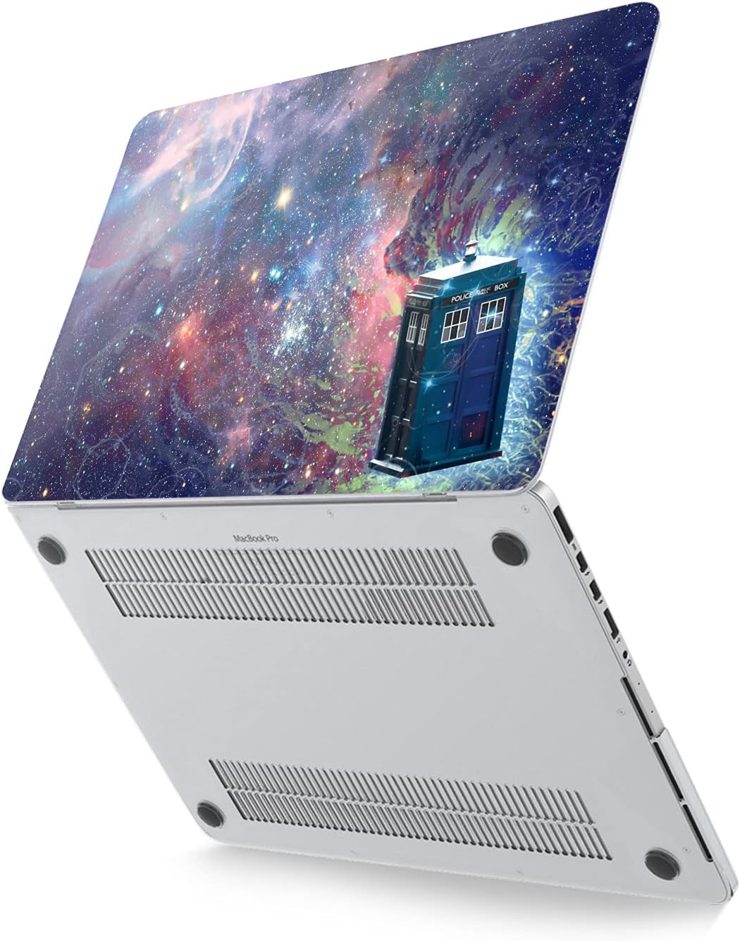 Hard Case Compatible for MacBook Pro 16 14 M3 M2 2023 M1 Pro 13 2022 Air 13 2021 Retina 2020 Mac 11 12 Laptop Police Call Box Doctor Who Galaxy TV Show Design Protective Print Cover Movie
