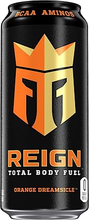Reign Total Body Fuel, Orange Dreamsicle, Fitness & Performance Drink, 16 Fl Oz (Pack of 12)