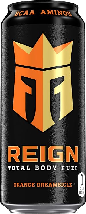 Reign Total Body Fuel, Orange Dreamsicle, Fitness & Performance Drink, 16 Fl Oz (Pack of 12)