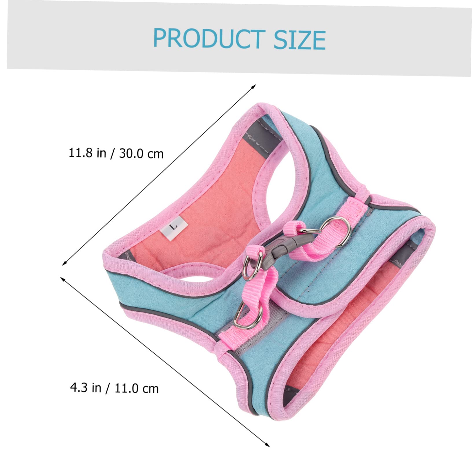 INOOMP 5sätze Katzengeschirr Und Leine Reflektierende Weste Für Katzen Verstellbar Teiliges Kit Für Sicheres Outdoor-Spaziergang Geeignet Für Kätzchen Und Kleine Hunde Pastellgrün