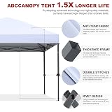 ABCCANOPY 10x10 Pop Up Canopy Tent, Easy Setup Instant Shelter with Wheeled Bag, Heavy Duty Outdoor Canopy for Beach, Market, Backyard, UV Protection, Outdoor Weather Protection (Burgundy, 10x10)