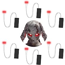 6 Pack Halloween Glowing LED Eyes, Halloween Eyes Lights for Skulls, Costumes &amp; Props (Red)