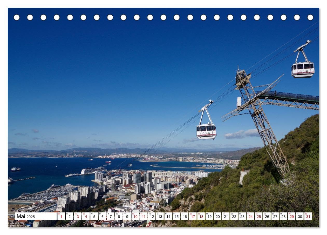 Gibraltar - Großbritannien am Mittelmeer (Tischkalender 2025 DIN A5 quer), CALVENDO Monatskalender: Streifzug durch Europas letzte Kolonie (CALVENDO Orte)