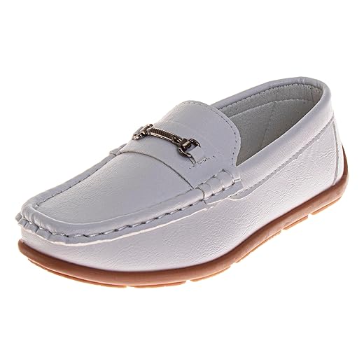 French Toast Toddler Boy Loafers Penny Moccasin School Driving Dress Shoes for Boys Black, Tan, Navy, White Red Size 5-10 Toddlers 11-13 Little Kid 1-5 Big Kid