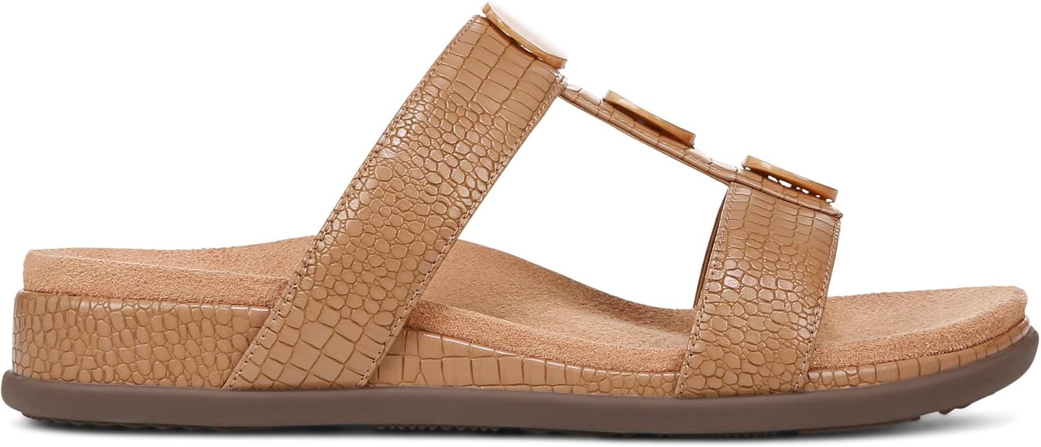 Vionic Serra Women's T-Strap Slip-on Supportive Sandal Camel - 12 Wide - Image 3
