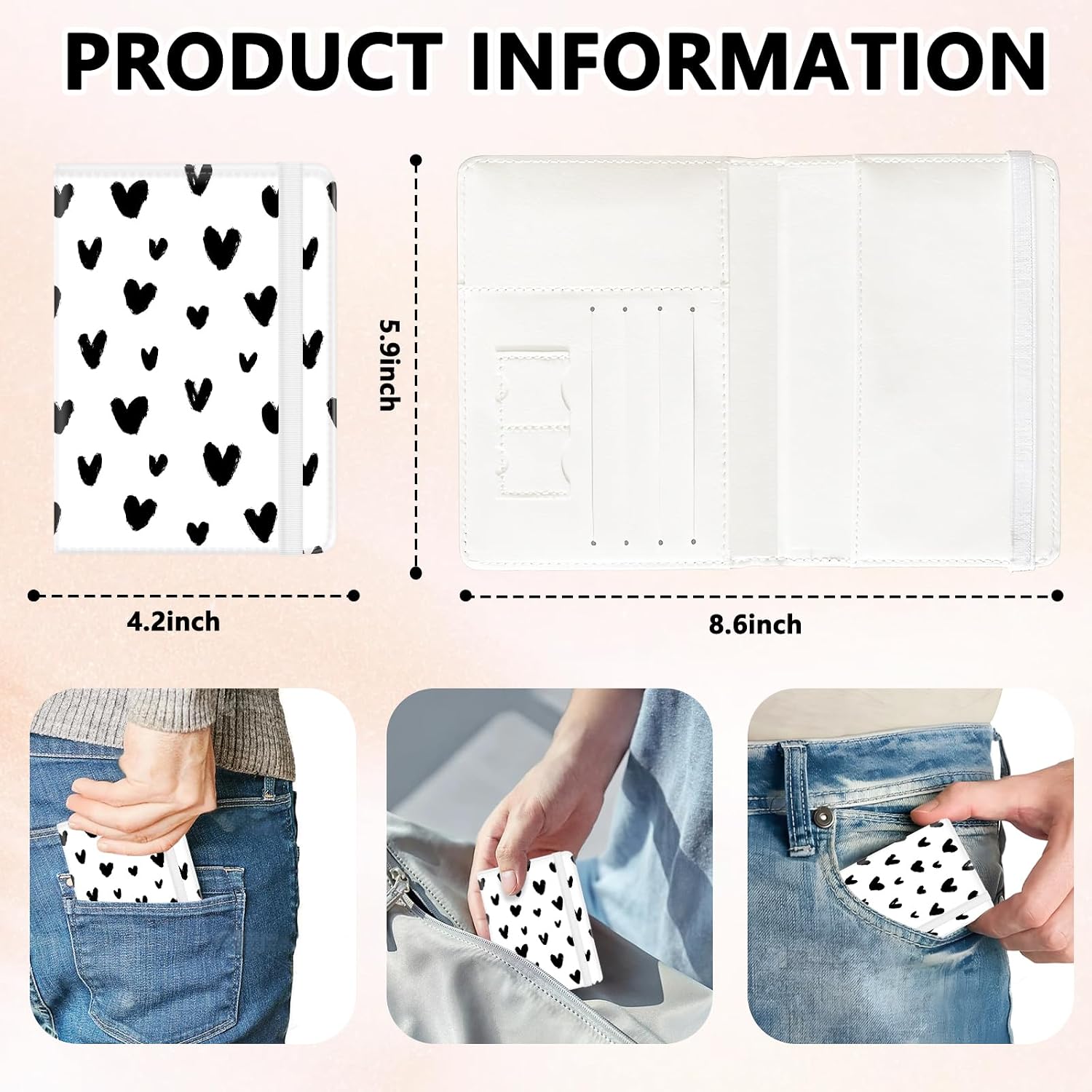 RFID Leather Passport Holder, Travel Wallet for Women and Men image 3